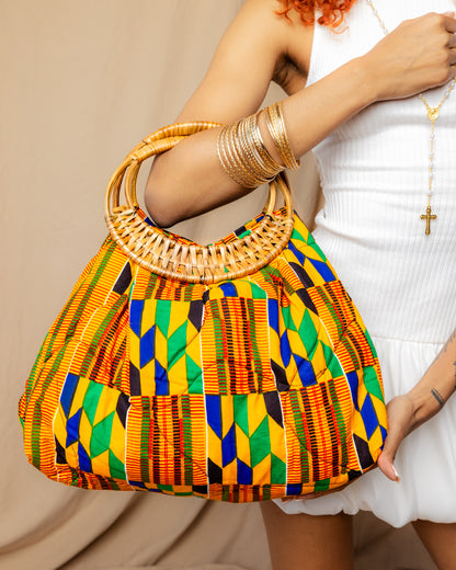 THE KENTE CANE HANDLE BAG