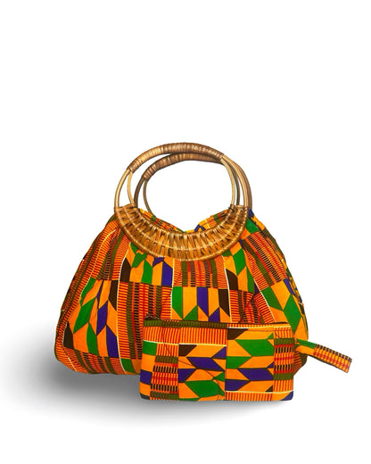 THE KENTE CANE HANDLE BAG